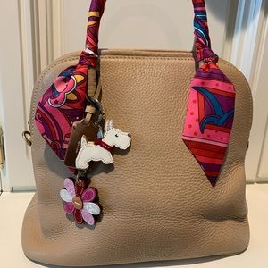 Vintage Coach natural grain leather satchel Italy